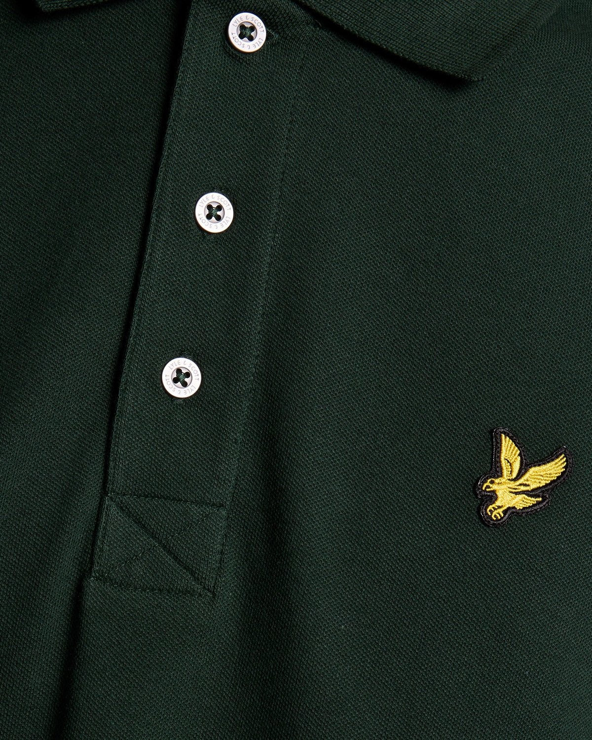 Lyle & Scott Plain SP400V0G polo verde piquet cotone