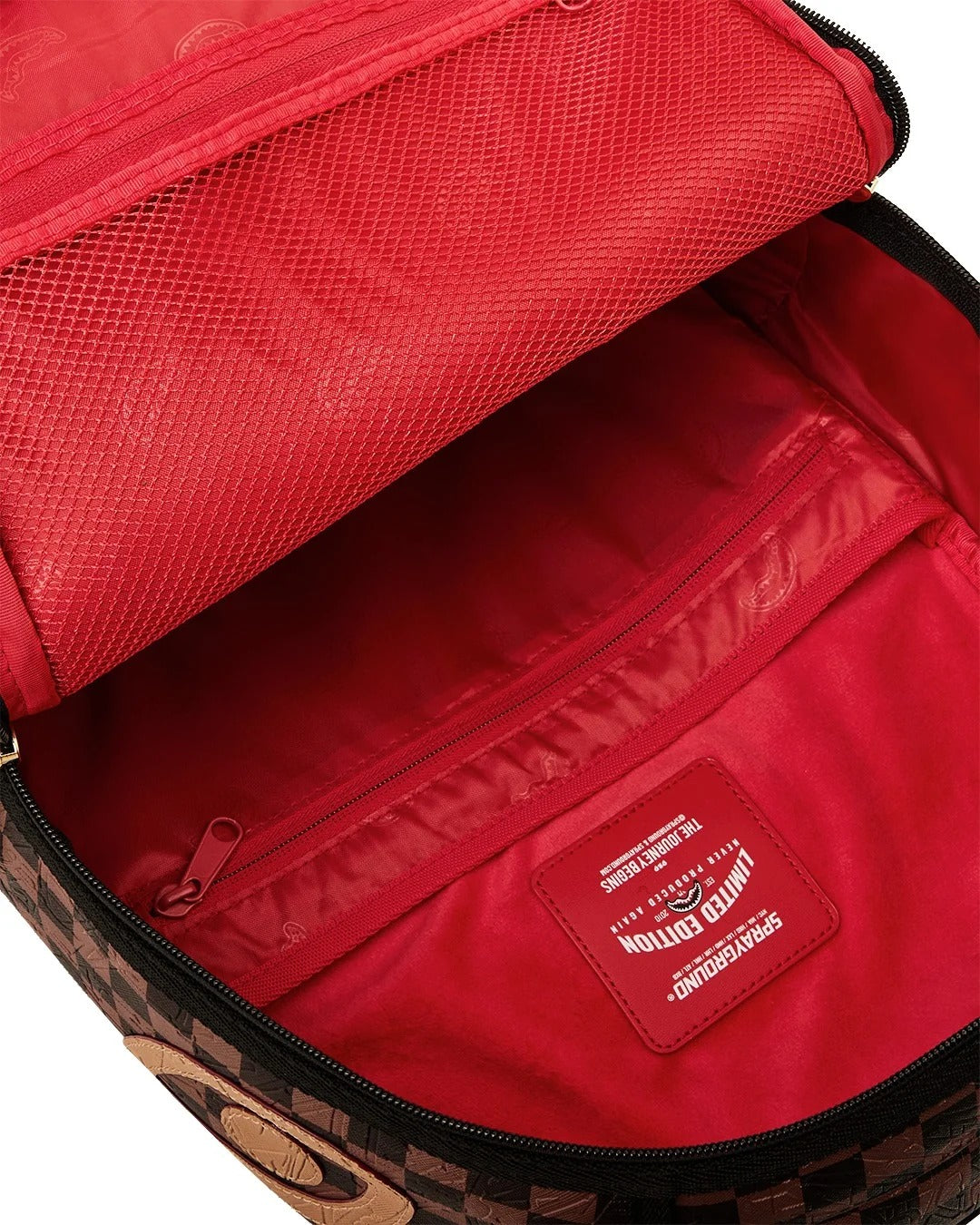 Sprayground Embossed Check 910B8592NSZ zaino marrone PVC