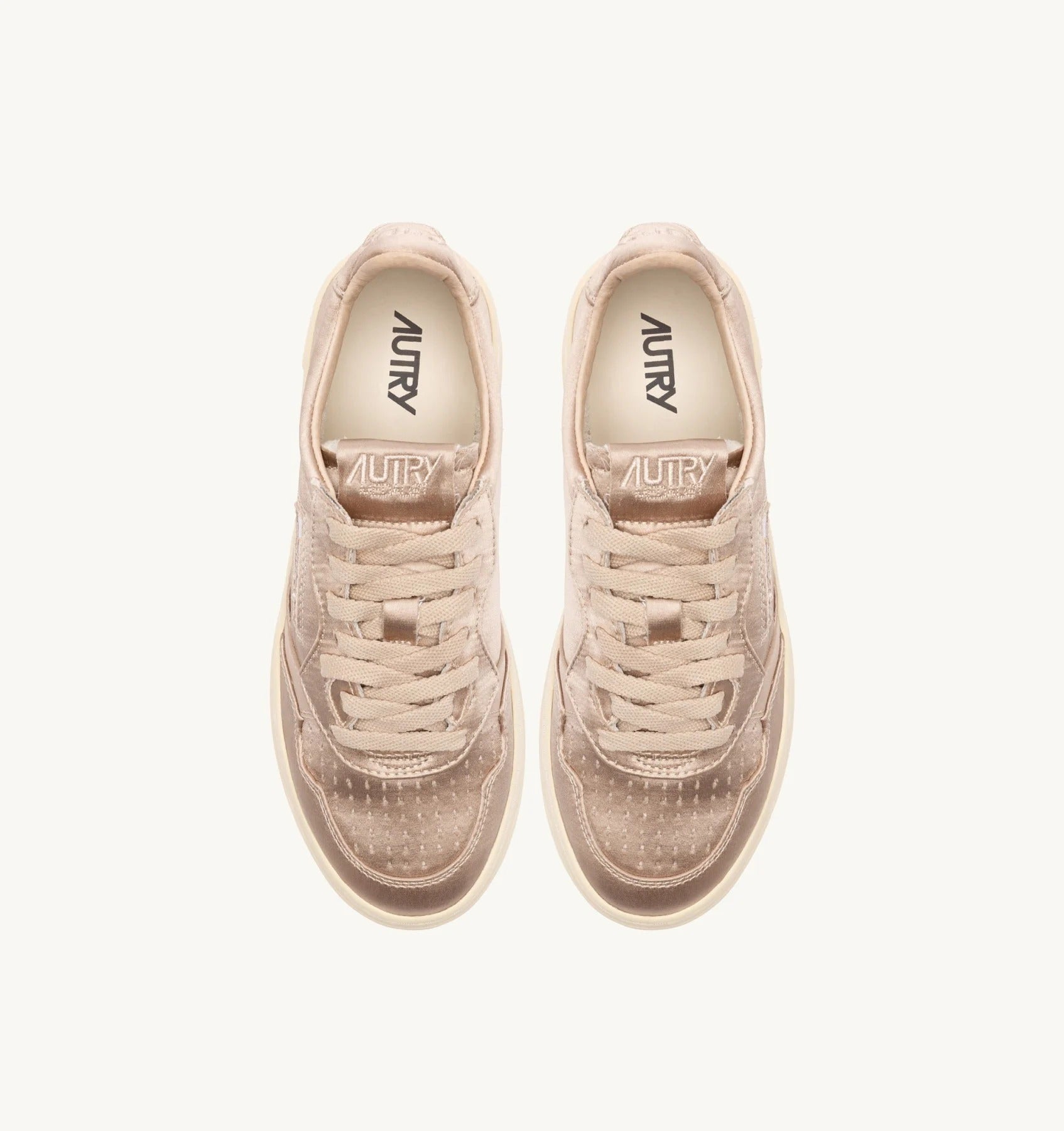 Autry Medalist Low AULW-NM02 Sneaker Rosa satin pelle