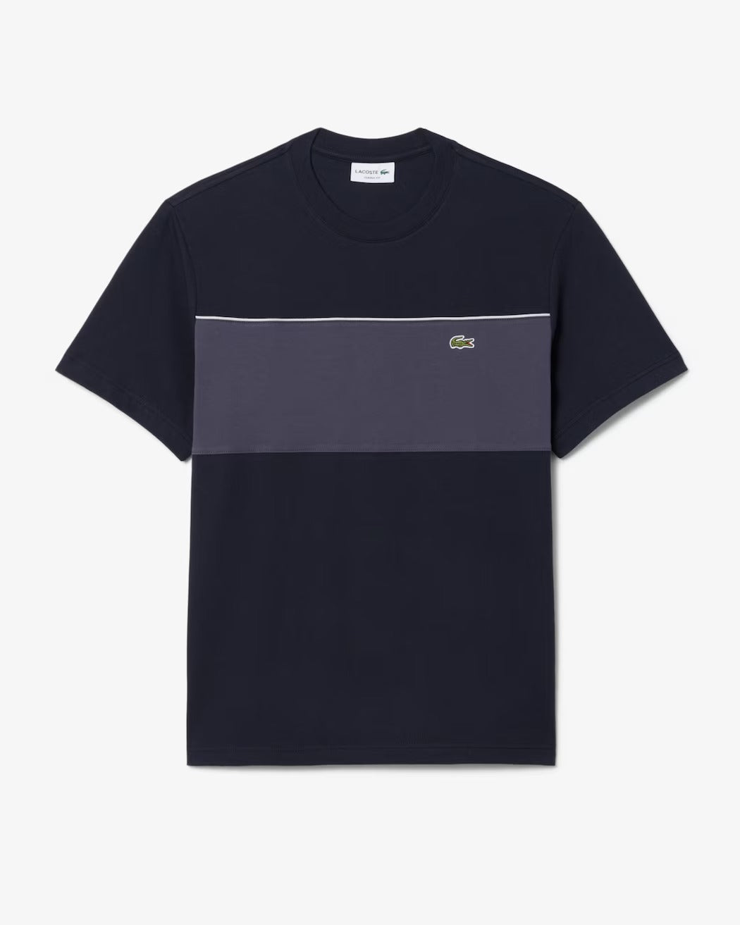 Lacoste TH0896 t-shirt noir gris cotone color block