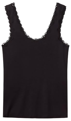 Benetton Intimo e Pigiami 3OVL1H009 Canottiera Nero XS pizzo