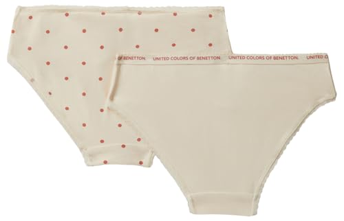Benetton Slip Bambina 18 Mesi Bi-Pack Cotone Allover