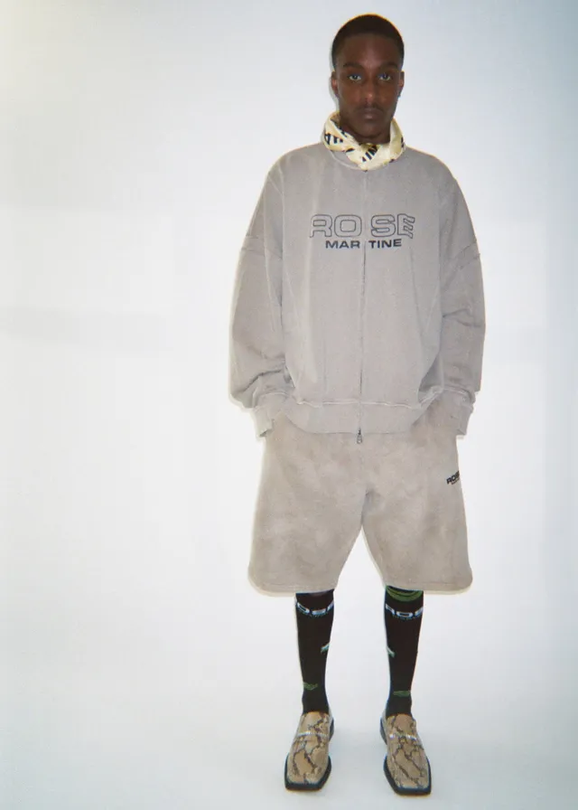 Martine Rose Sweat Short pantaloncini salvia cotone