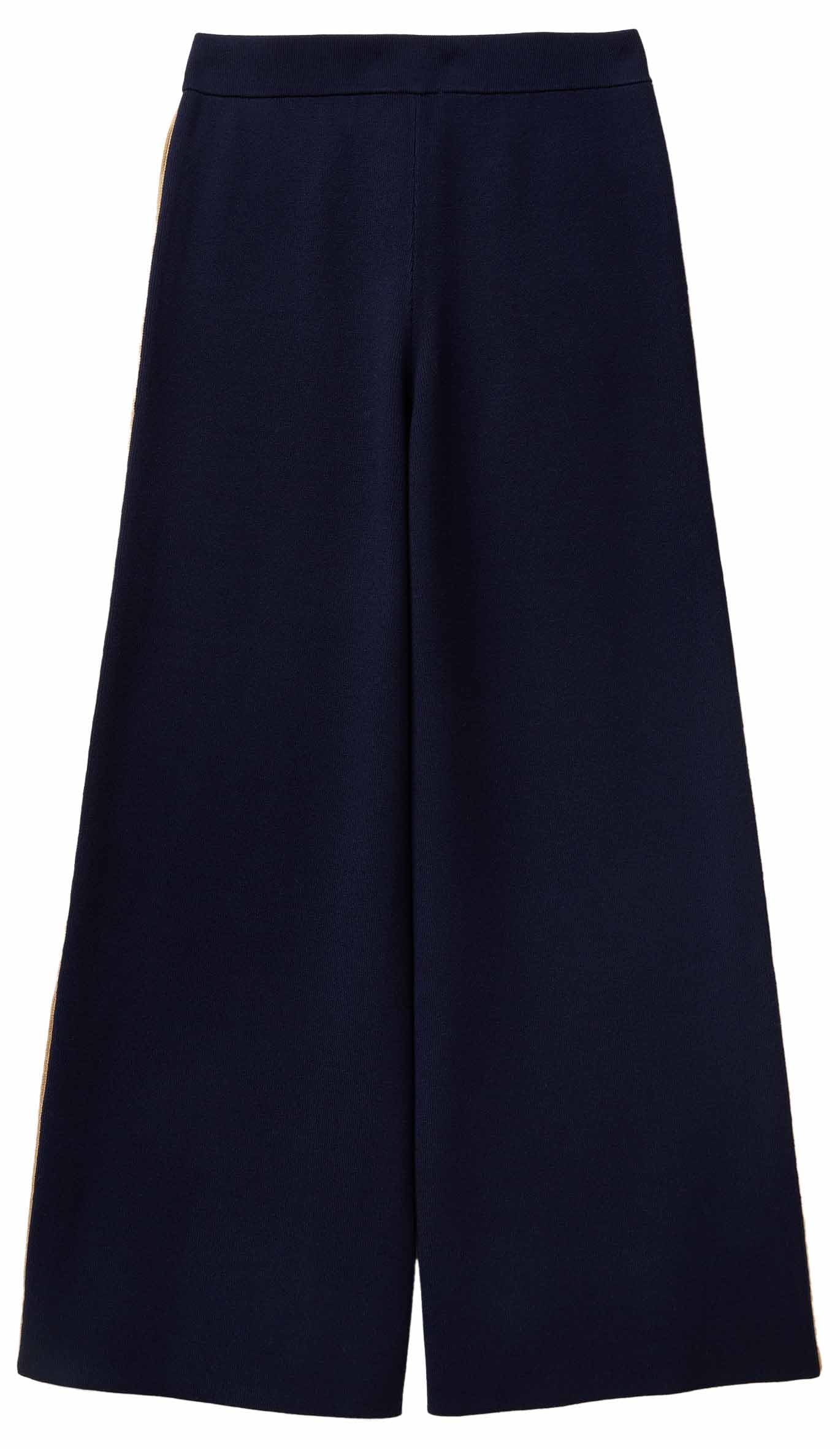 Benetton 17q3df013 Pantaloni Maglia Donna Blu XXS
