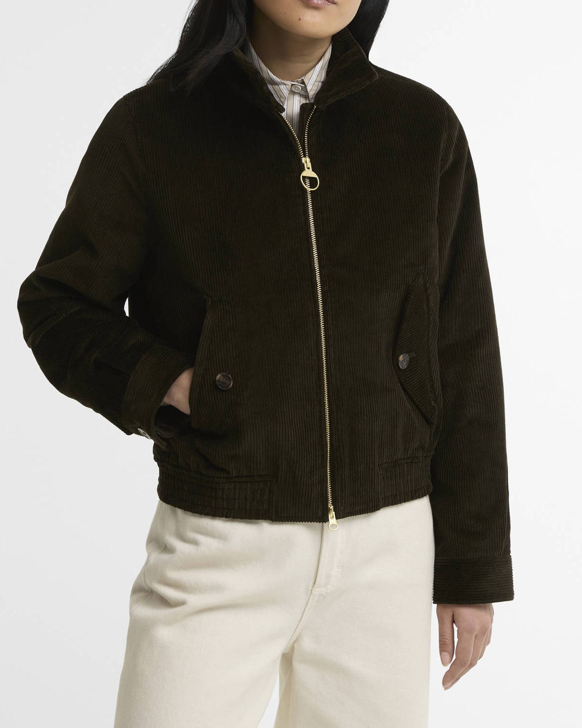 Barbour Overton LCA0424 giacca donna olive velluto cotone