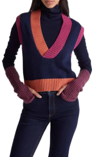 Benetton Gilet 16YCE403M Gilet Unisex XS Color Block