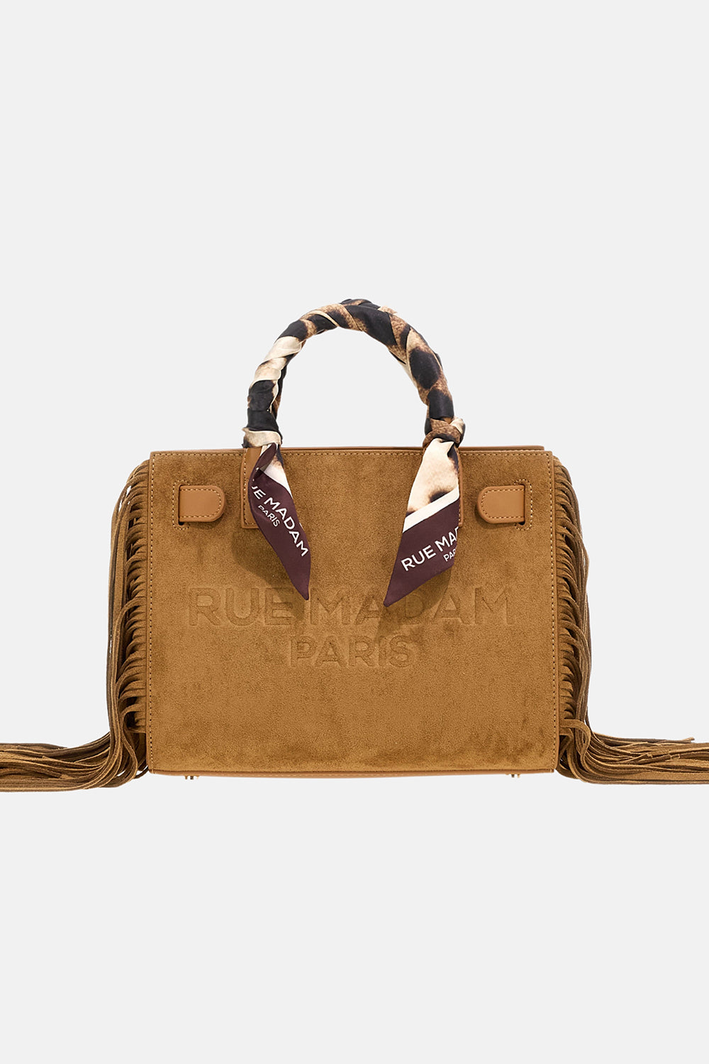 Rue Madam Canyon 1586 Mini Tote Ecosuede Frange Cognac