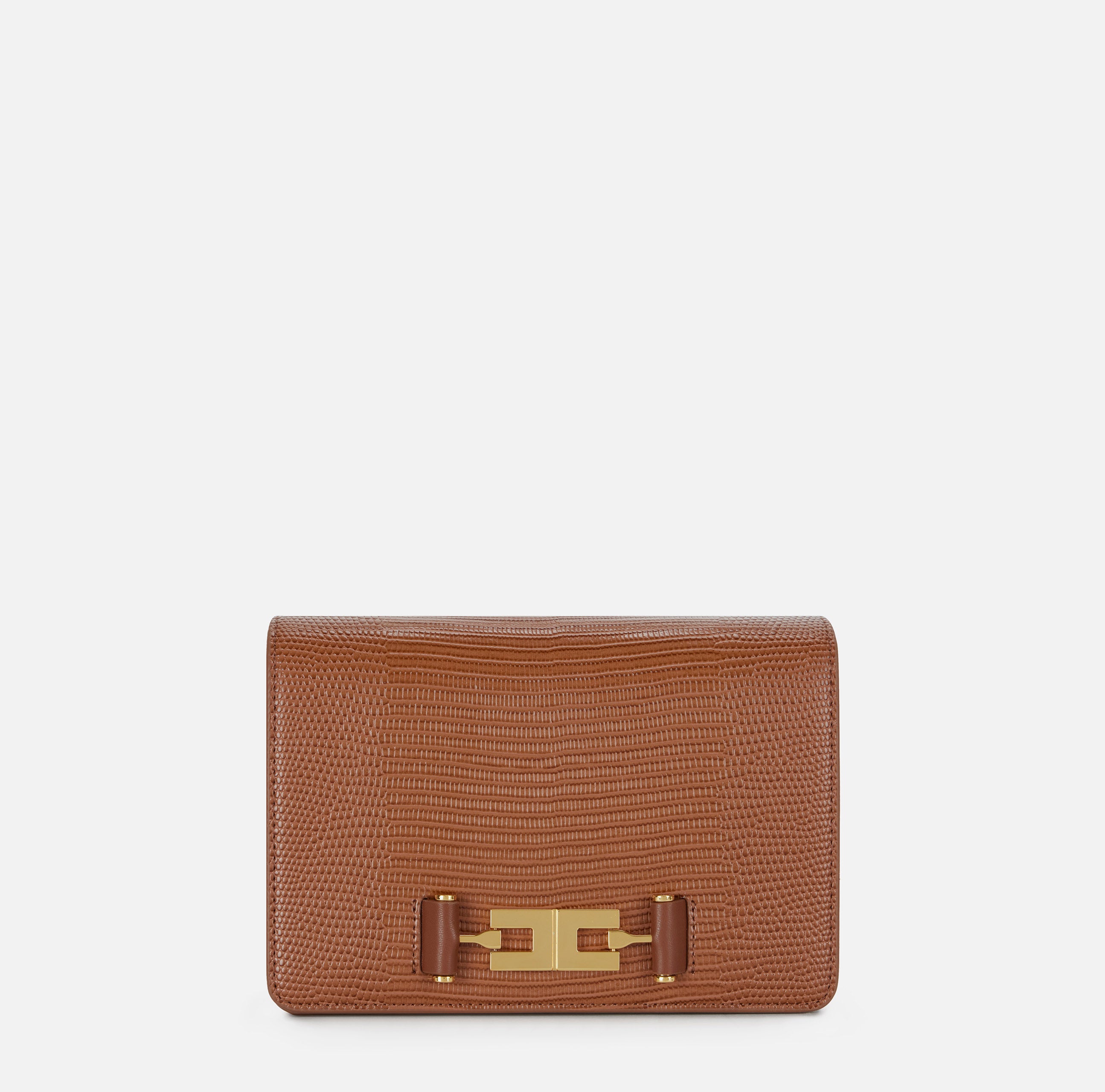 Elisabetta Franchi BS09A66E2 Borsa Tracolla Sigaro Lucertola